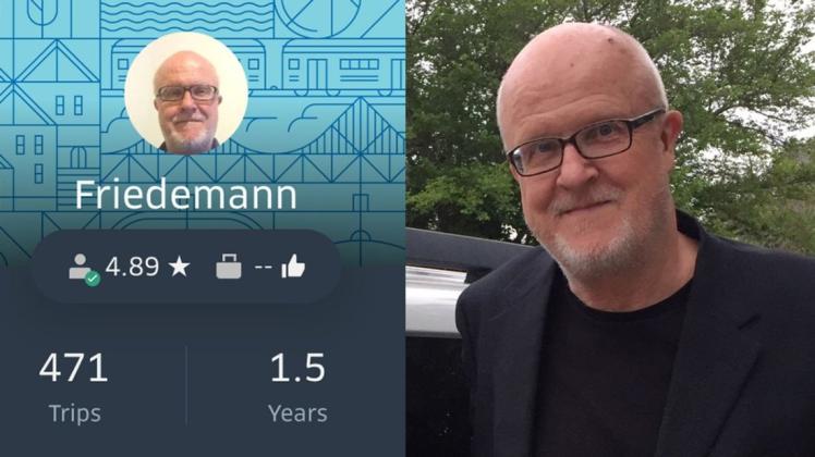Nebenbei Uber-Fahrer: unser Autor und USA-Korrespondent Friedemann Diederichs. Foto/Screenshot: Friedemann Diederichs.