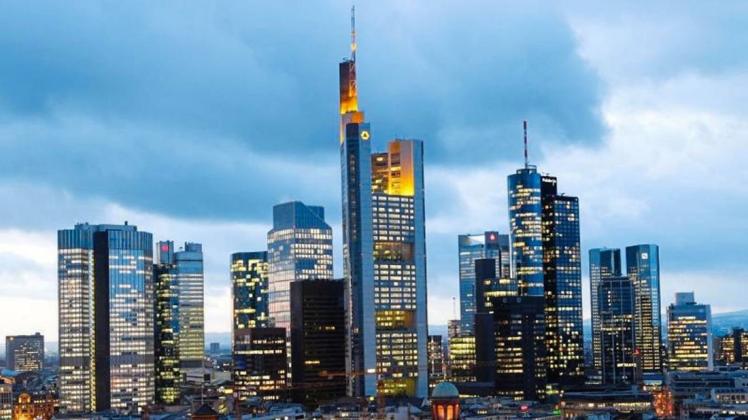 Blick auf das Bankenviertel in Frankfurt am Main. Foto: dpa/Arne Dedert