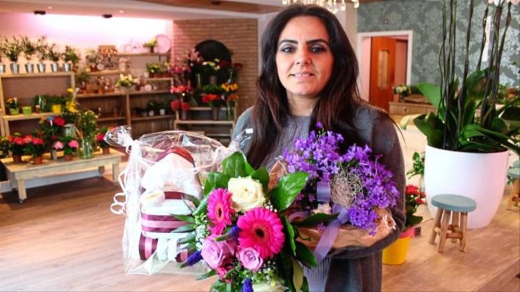 „Kleines Wagnis“: Fatma Bastürk hat an der Oldenburger Straße einen Blumenladen eröffnet. 