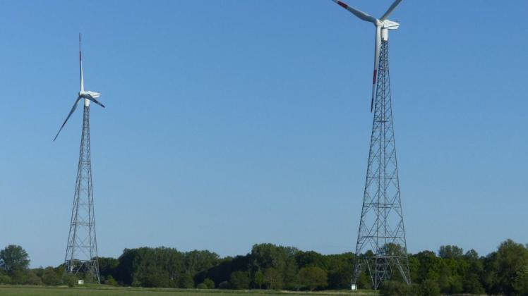 Repowering ist auch auch Thema in Bruchmühlen: Die beiden Windräder in Bennien laufen noch, sollen aber aus wirtschaftlichen Gründen durch eine 245 Meter hohe Anlage ersetzt werden (Archivfoto)