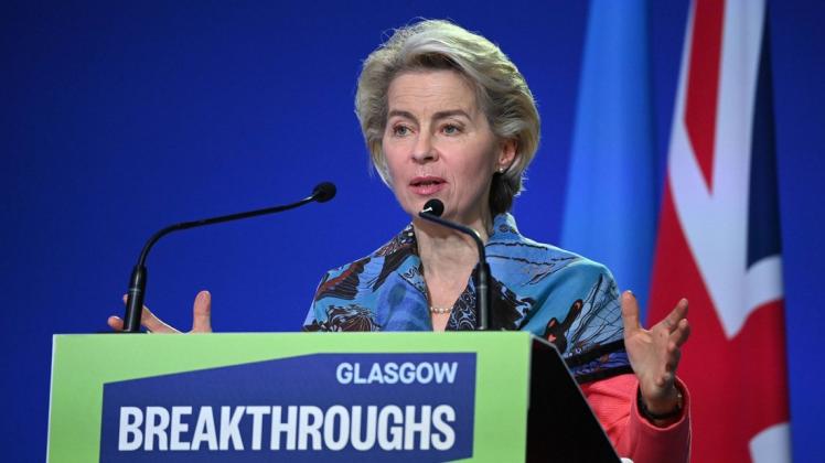Wirbt beim Klimagipfel in Glasgow für mehr Anstrengungen, um die Erderwärmung zu stoppen: EU-Kommissionspräsidentin Ursula von der Leyen.
