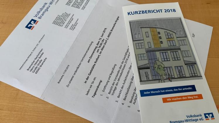 Volksbank Bramgau-Wittlage Schüttet Sechs Prozent Dividende | NOZ