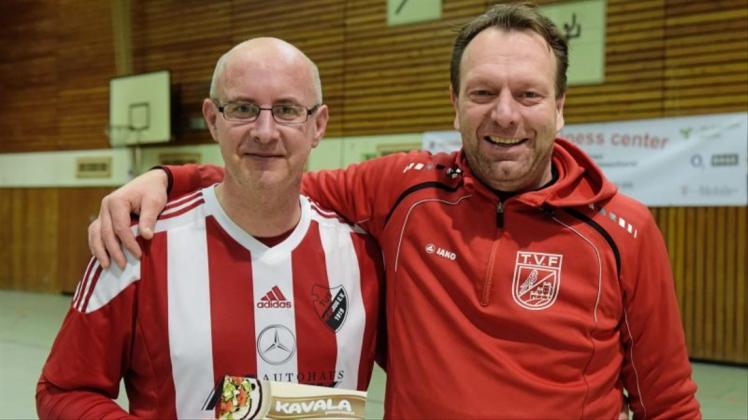 Zwei Legenden: Ralf Faulhaber war der beste Torschütze der Ü40-Kreismeisterschaft, Heiko Vogel der beste Torwart. 