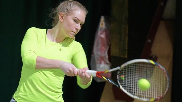 Punktesammlerin Laura Schneider steuerte einen Zähler zum Sieg des Tennis-Landesligisten Blau-Weiß Delmenhorst bei. 
