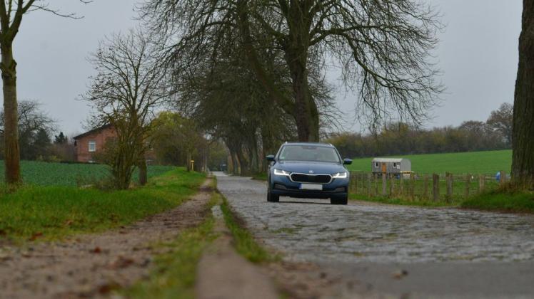 Von der B104 nach Möllin soll es einen Geh- und Radweg geben. Im Ort fehlt die dafür gesetzlich vorgeschriebene Breite von drei Metern.