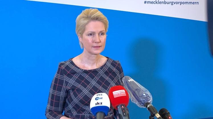 Ministerpräsidentin Manuela Schwesig äußerte sich am Dienstagabend im Livestream zu den neuen Corona-Maßnahmen.