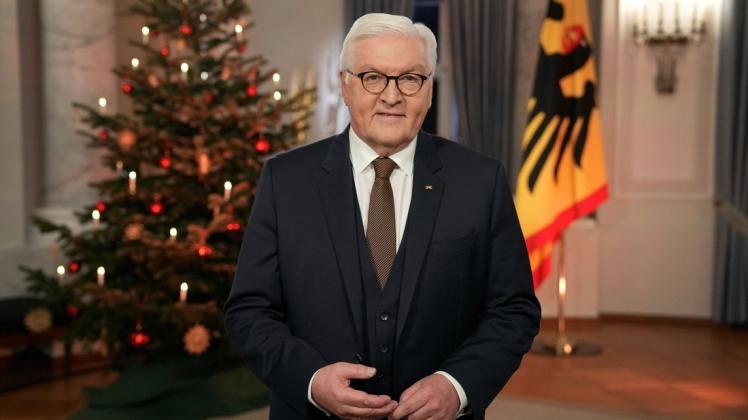 Die Weihnachtsansprache von Bundespräsident Frank-Walter Steinmeier wird am ersten Weihnachtsfeiertag ausgestrahlt.