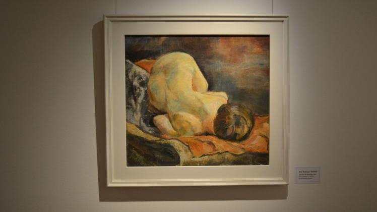 Mit diesem Gemälde von seiner Ehefrau Anneliese aus dem Jahr 1926 betrat Niemeyer-Holstein das Genre der Aktmalerei, nahm sie aber erst ab der 60er- Jahre wieder auf.