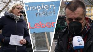 Hunderte Osnabrücker bieten Impfgegnern am Willy-Brandt-Platz die Stirn