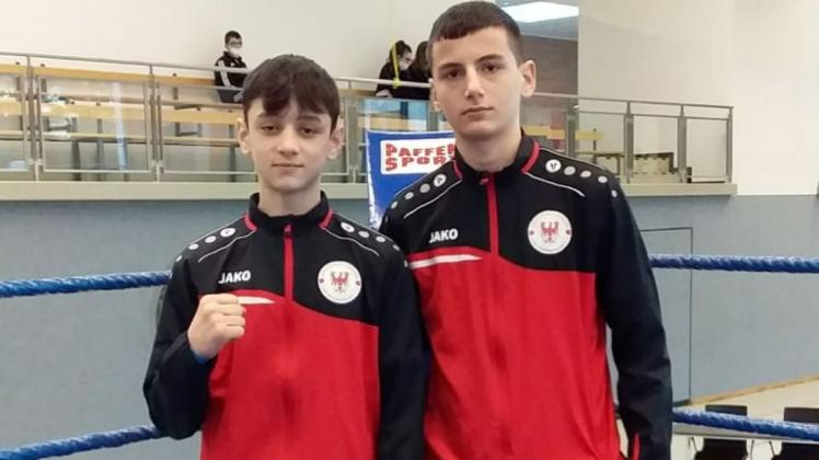 Bilal Aslakhanov (l.) und  Miakhdi Abukhanov verpassten bei der DM der Kadetten das Finale.