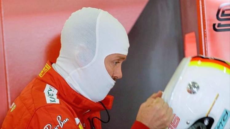 Musste sich beim ersten Silverstone-Training mit Platz sechs zufrieden geben: Ferrari-Pilot Sebastian Vettel. 