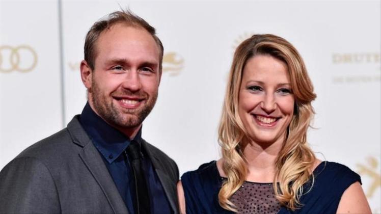 Julia und Robert Harting freuen sich über doppelten Nachwuchs. 