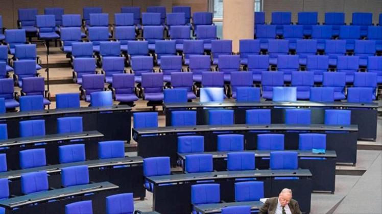 AfD-Fraktionschef Alexander Gauland im Plenarsaal des Bundestags. 