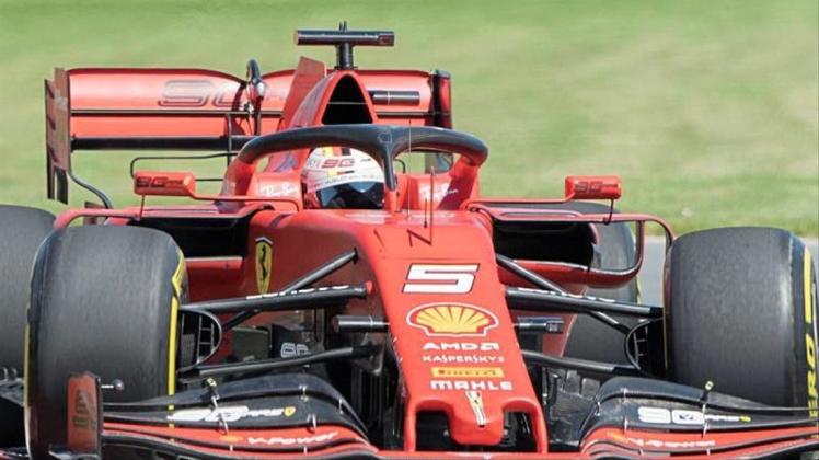 Ferrari-Pilot Sebastian Vettel fuhr beim Training im Kanada auf Platz zwei. 