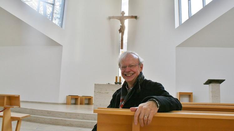 Die katholische Kirche in Quickborn gehört zu den Plätzen, an denen sich Christoph Balbach am liebsten aufhält. Hier ist das Zentrum seines ehrenamtlichen Engagements.