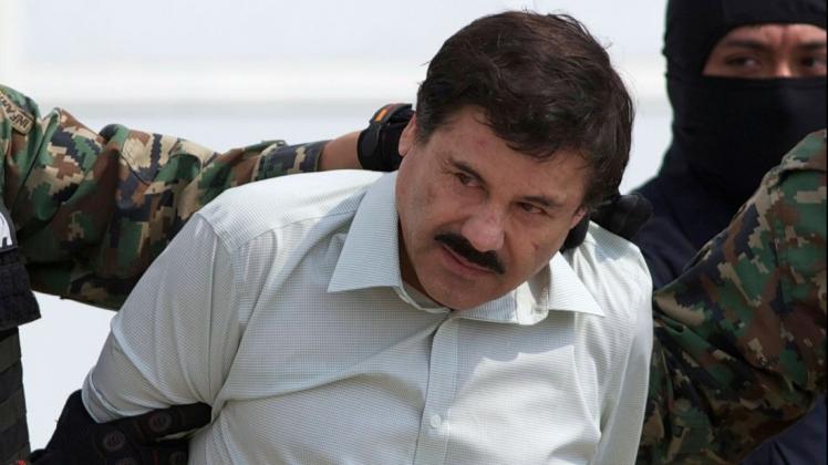 Der mexikanische Drogenboss Joaquin "El Chapo" Guzman bei seiner Gefangennahme. Foto: dpa/Eduardo Verdugo