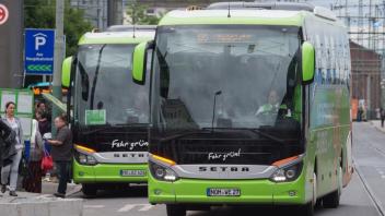 Die grünen Busse nehmen wieder Fahrt auf.