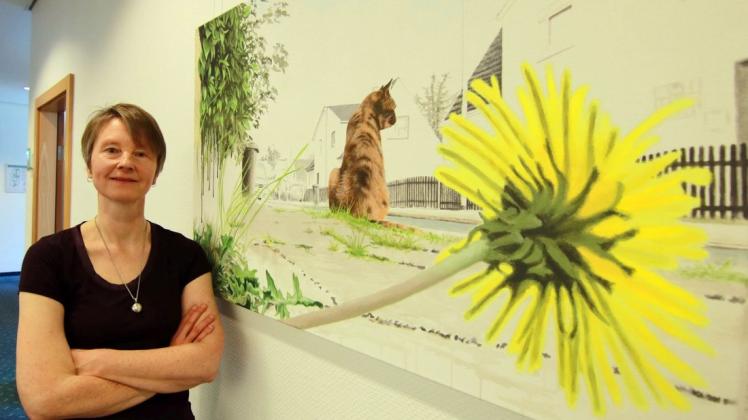 Am 1. März eröffnet Kerstin Kosubek ihre erste Ausstellung in Delmenhorst in den Räumen der Volksbank. Foto: Bettina Dogs-Prößler Am 1. März eröffnet Kerstin Kosubek ihre erste Ausstellung in Delmenhorst in den Räumen der Volksbank. Foto: Bettina Dogs-Prößler