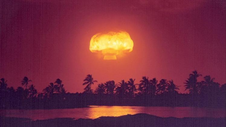 Ein Atomtest an der Pazifikküste.