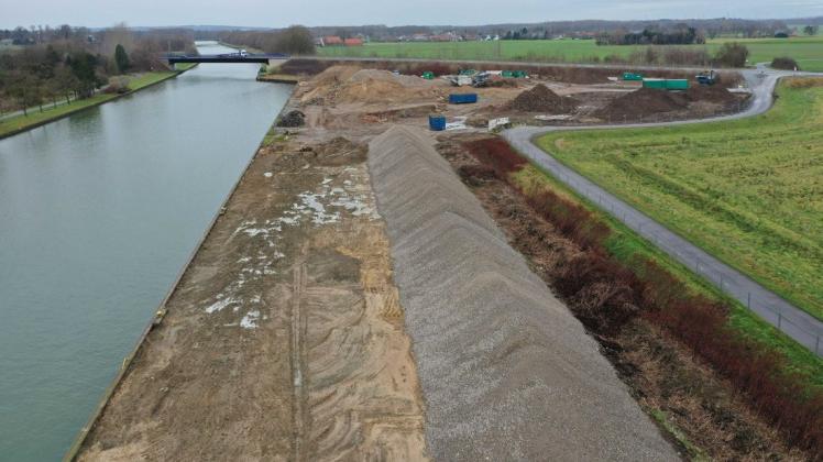 Auf diesem Areal am Mittellandkanal entsteht der neue Hafen. Auf diesem Areal am Mittellandkanal entsteht der neue Hafen.