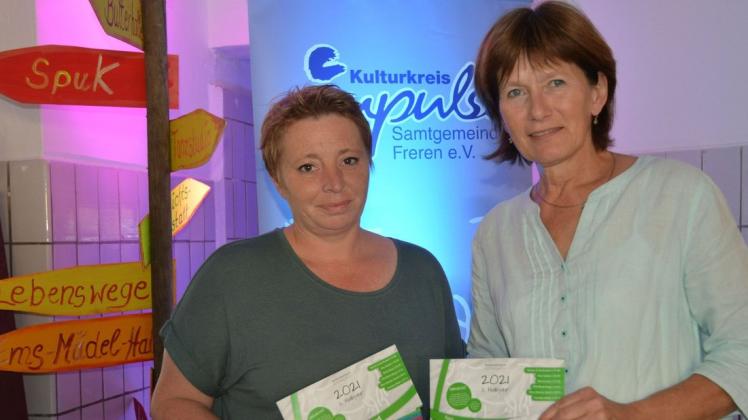 Die Stelle von Geschäftsführerin Kerstin Heising (links) ist für das Jahr 2022 durch die Landesförderung gesichert. Das freut auch Kulturkreis-Vorsitzende Bärbel Bründermann.