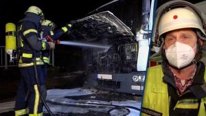 Fahrer bemerkt Qualm: Lkw brennt an Tankstelle in Bad Iburg aus