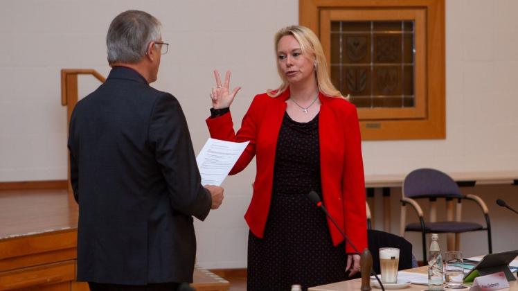 3. November 2021: Jutta Dettmann wird als Bürgermeisterin der Stadt Melle vereidigt. (Archivfoto)