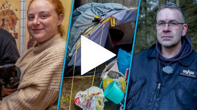 Ingo Wiesner aus Belm entdeckte im Wald ein Zelt, in dem ein obdachloses Paar hauste. Jetzt haben die beiden eine Bleibe.