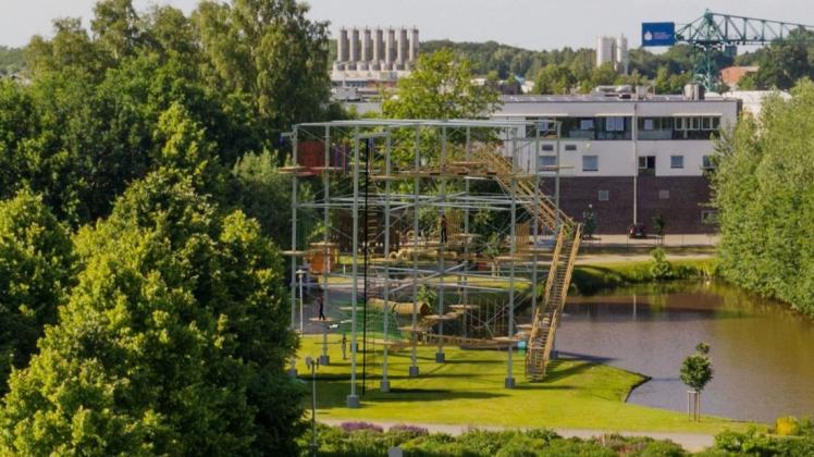 So könnte der Kletterturm im Stadtpark Papenburg aussehen.