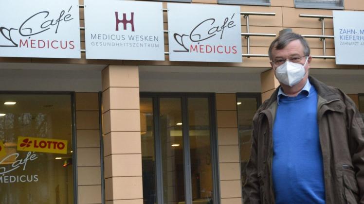 Eine neue Gastronomie auf der bisherigen Fläche wird es im Medicus Wesken nicht geben, erklärt Franz-Josef Koop. Er ist in Gesprächen mit dem Bonifatius-Hospital für eine größere Radiologie.