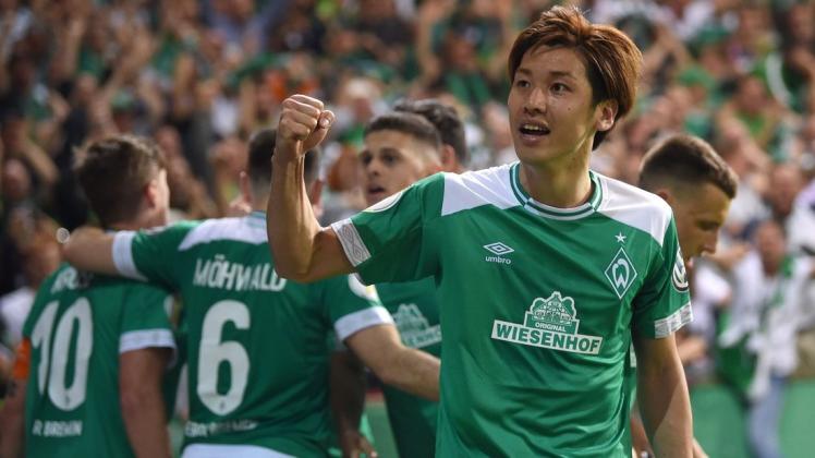Die Partie bei Fortuna Düsseldorf wird für den SV Werder um Yuya Osako zu einer Reifeprüfung, erklärt dk-Kolumnist Tino Polster. Foto: dpa/Carmen Jaspersen