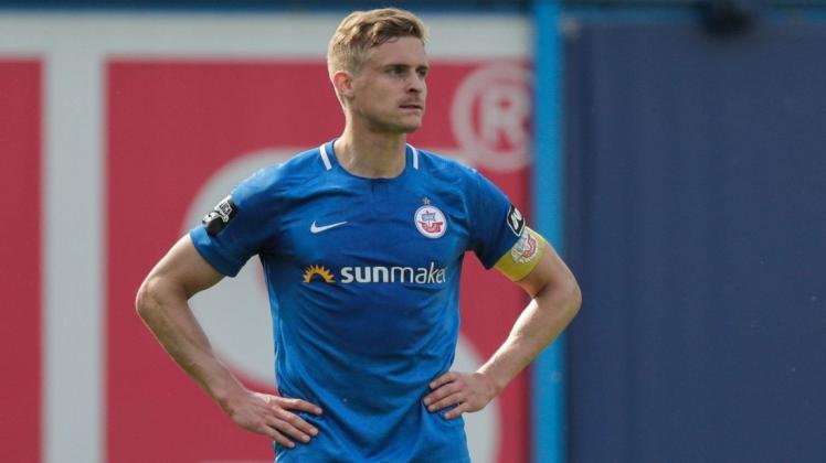Verlässt den FC Hansa im Sommer: Kapitän Oliver Hüsing wird das Angebot zur Vertragsverlängerung der Rostocker nicht annehmen. Foto: Andy Bünning