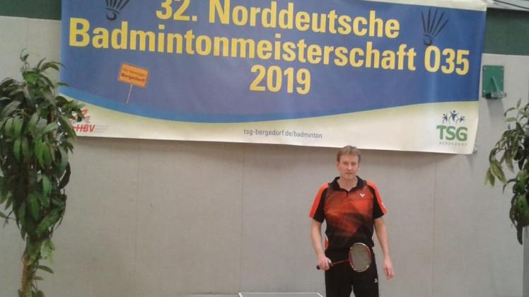 Die norddeutschen Badminton-Meisterschaften brachten Jens Henke die Erkenntnis, dass der SCM-Spieler auch auf Nord-Ebene mithalten kann. Foto: Henke