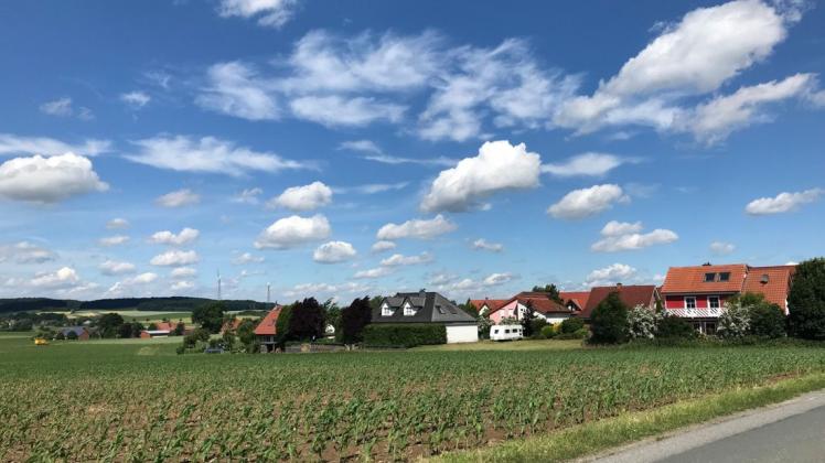 Ein neues Baugebiet am südlichen Ortsrand Gesmolds soll als Anschluss an die Siedlung „In den Drehen“ entstehen. Foto: Christina Wiesmann