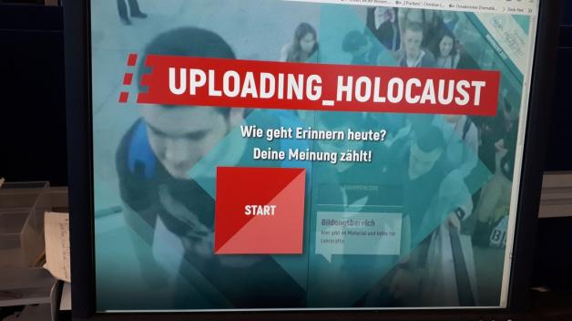 Holt junge Leute in ihrer Gegenwart ab: Screenshot vom Projekt #Uploading_holocaust. Holt junge Leute in ihrer Gegenwart ab: Screenshot vom Projekt #Uploading_holocaust.