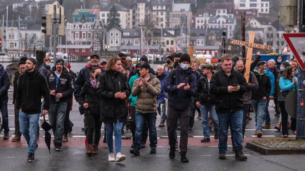 Demonstration gegen CoronaMaßnahmen in Flensburg erstmals SHZ