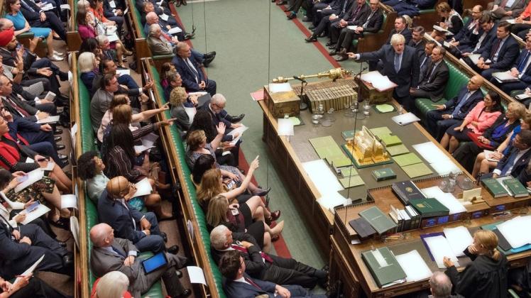 Boris Johnson, Premierminister von Großbritannien, hat das Parlament frühzeitig in Urlaub geschickt. Foto: dpa/Jessica Taylor/House of Commons/AP