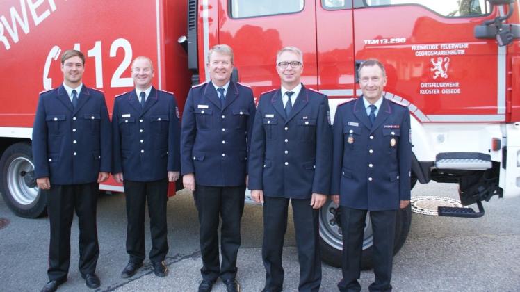 André Brockmeyer, Jens Petersmann, Christian Petersmann, Axel Westerheide und Gerhard Glane (von links nach rechts). Foto: Felix Prescher