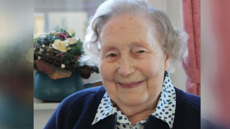 "Jetta" Hutmacher feiert am 3. April 2020 ihren 100. Geburtstag. Foto: Hutmacher