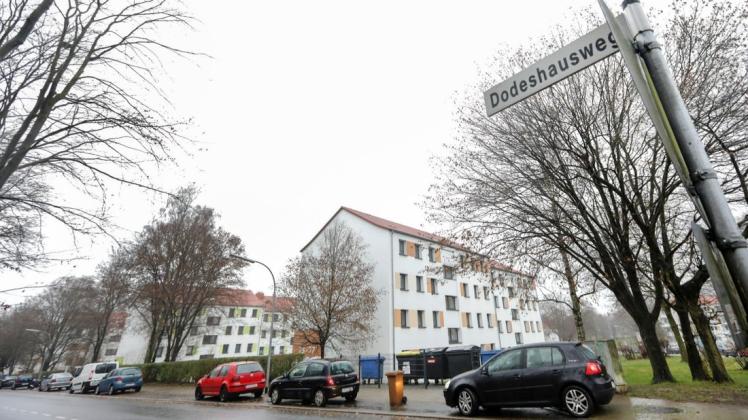 Der Dodeshausweg in Osnabrück – hier kam es im Dezember 2019 zu der Bluttat. (Archivfoto)