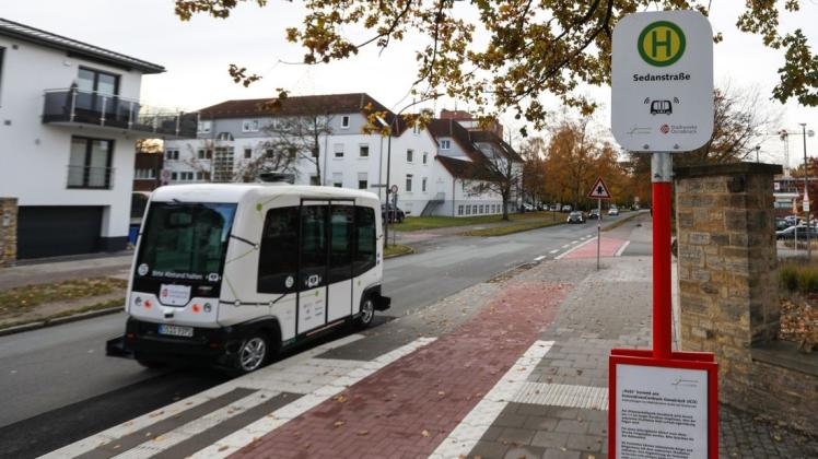 Innovativ und nun prämiert: "Hubi", der autonome Minibus der Stadtwerke Osnabrück, ist vom Bundeswirtschaftsministerium ausgezeichnet worden. (Archivfoto)