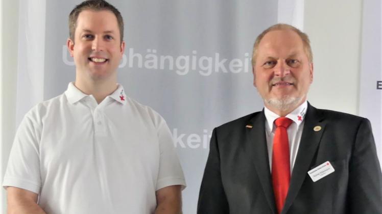 Wittlager DRK-Kreisverbandsarzt ist Florian Sandkühler (links), hier mit DRK-Kreispräsident Rainer Ellermann.