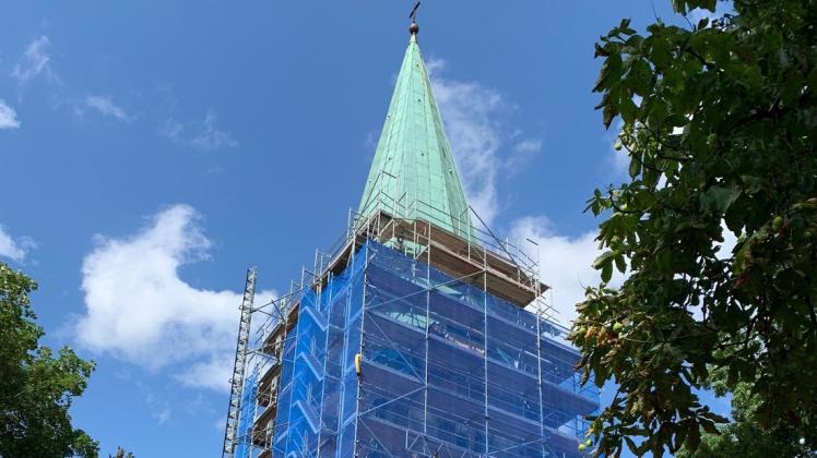 Markanter Kirchturm: Wie er während der Sanierung von innen aussieht, erfahren Besucher am Sonntag.