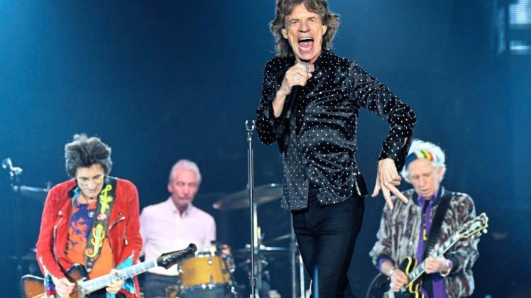 Zusammen über 300 Jahre jung (v.li.): Die vier Stones Ron Wood (73), Charlie Watts (79), Mick Jagger (77) und Keith Richards (76).