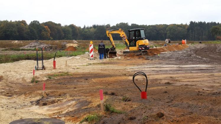 Im Neubaugebiet Schierbroker Mühlenweg wird derzeit der Regenwasserkanal angelegt.