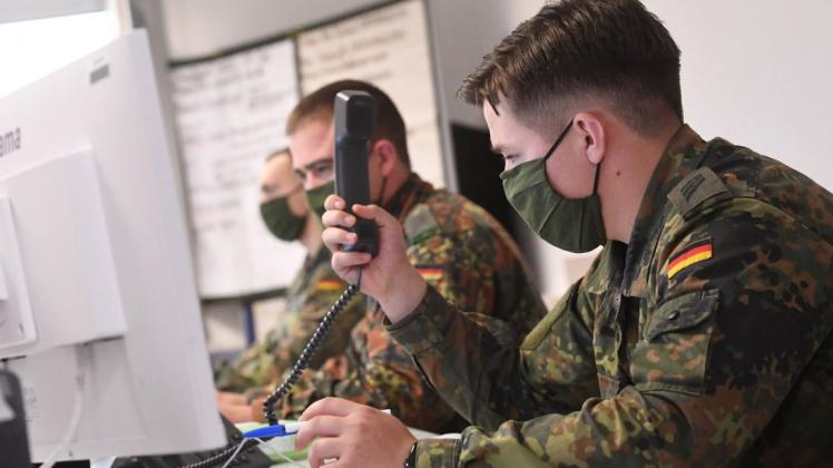 Auch im Landkreis Cloppenburg helfen Soldaten der Bundeswehr bei der Kontakt-Nachverfolgung.