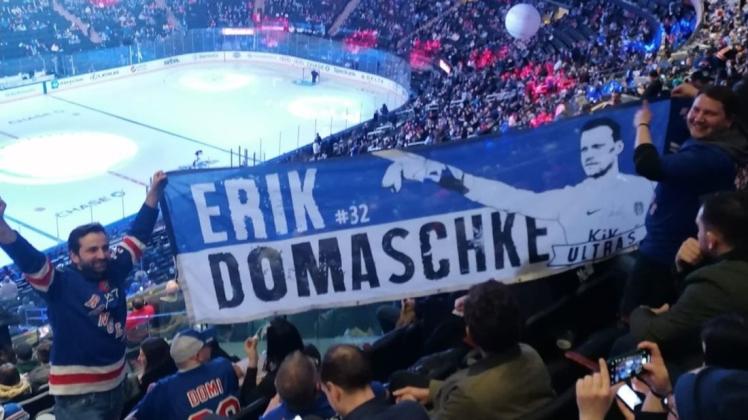 Schon im Madison Square Garden in New York wurde das Banner gezeigt. Foto: Daniel Coric