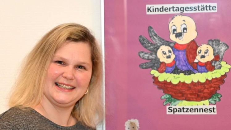 Lange Zeit in Delmenhorst, jetzt in der Gemeinde Ganderkesee: Daniela Nienaber ist die neue Leiterin der Kita "Spatzennest" in Schierbrok.