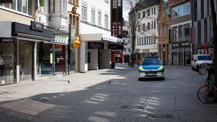 Die Innenstadt war vor allem während des ersten Lockdowns im März 2020 leer. Bewegen sich die Osnabrücker wegen des Coronavirus tatsächlich weniger?