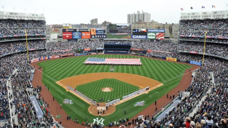 Im Yankee-Stadium in New York wird momentan kein Baseball gespielt. Übergangsweise wurde dort ein Impfzentrum eingerichtet.